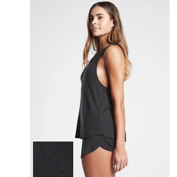 Athleta | Well Rested Rib Sleep Set In Black - Picture 2 of 13